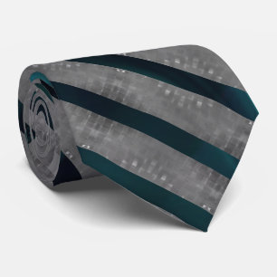 Grey cross stripe small square, cyanish background tie