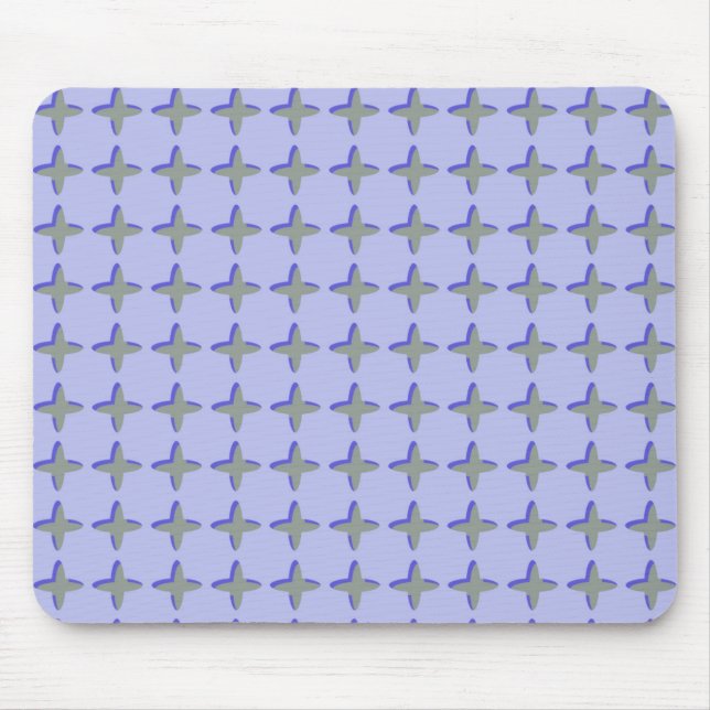 Grey Crosses Pattern Mouse Mat (Front)
