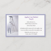 Grey Crutches Equipment Medical Senior Care  Business Card (Front)