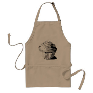 Grey cupcake apron