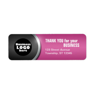 Grey Curve & Fuchsia "THANK YOU for your BUSINESS"
