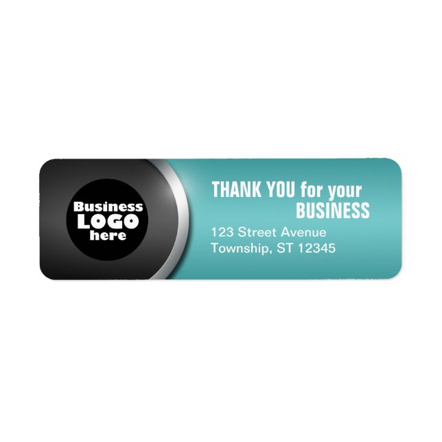 Grey Curve & Teal "THANK YOU for your BUSINESS" (Front)