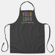 Grey Custom Company Apron with Logo Personalised