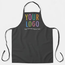 Grey Custom Company Apron with Logo Personalised