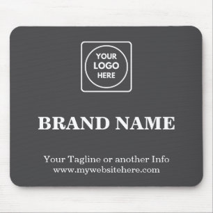 Grey Custom Company Logo Promo mouse pad