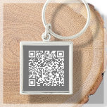 Grey | Custom QR Code Scannable Key Ring<br><div class="desc">Looking for a powerful marketing tool to enhance your business? Look no further than our QR code keychains! With the ability to create a QR code directly onto the keychain, you can easily direct your customers to your website, social media pages, or other online media platforms. These keychains make great...</div>
