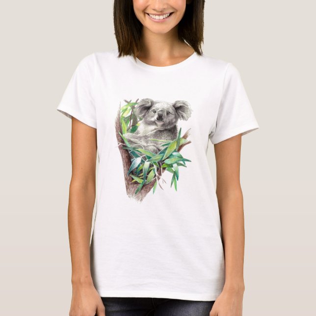 Grey cute koala T-Shirt (Front)