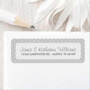Grey Cute Polka Dots Modern Wedding