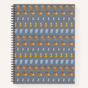 grey Cute safari animal pattern - Giraffe, Notebook