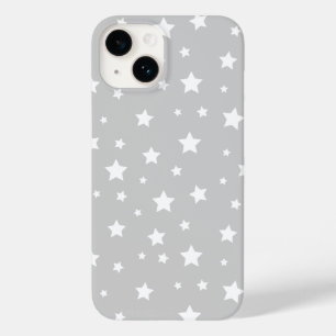 Grey Cute Stars Case-Mate iPhone 14 Case