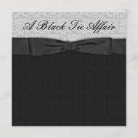 Grey Damask Black Tie Formal Corporate Party