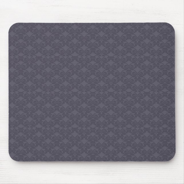 Grey Damask Bows Mouse Mat (Front)