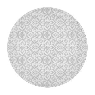 Grey Damask Cutting Board