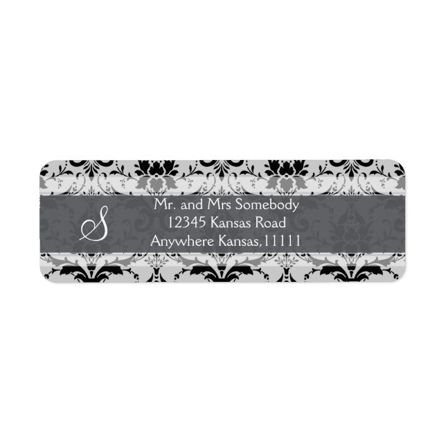 Grey Damask Label (Front)