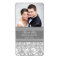 Grey Damask Photo Wedding Labels