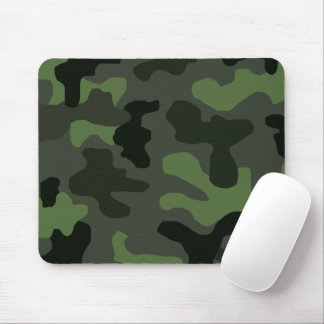 Grey dark green camouflage no.14 print  mouse mat