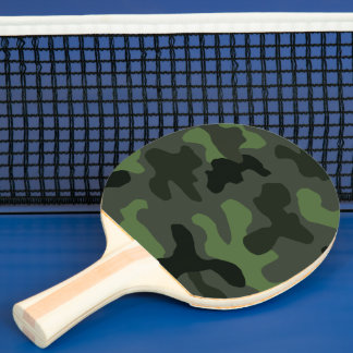 Grey dark green camouflage no.14 print  ping pong paddle