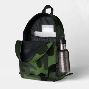 Grey dark green camouflage no.14 print printed backpack