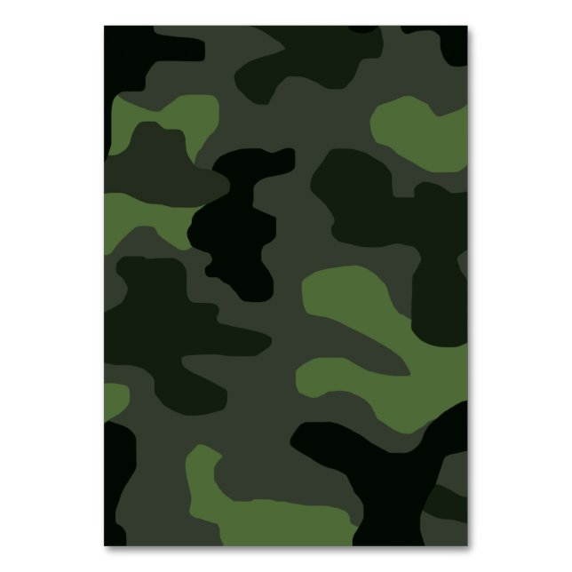 Grey dark green camouflage no.14 print  table number (Front)