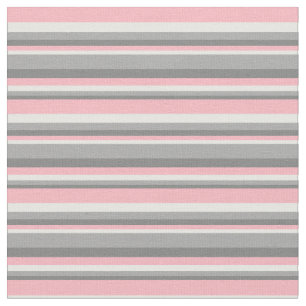 Grey, Dark Grey, Mint Cream & Light Pink Coloured Fabric