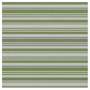 Grey & Dark Olive Green Coloured Pattern Fabric