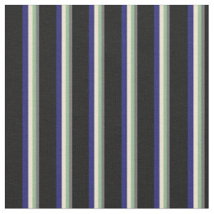 Grey, Dark Sea Green, Beige, Midnight Blue & Black Fabric