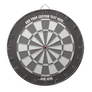 Grey Dartboard with Custom Text