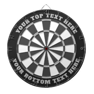 Grey Dartboard with Custom Text