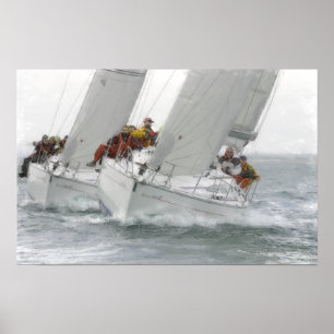 Grey Day of Racing Against the Wind Poster