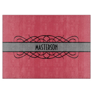 Grey Deco Flourish Cutting Board