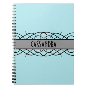 Grey Deco Flourish Notebook