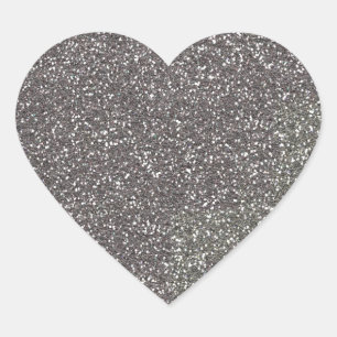 Grey Decor ready to customise Heart Sticker