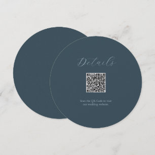 Grey Details QR code Card Stackable Invitations