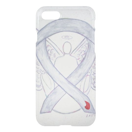 Grey Diabetes Awareness Ribbon Angel iPhone 7 Case