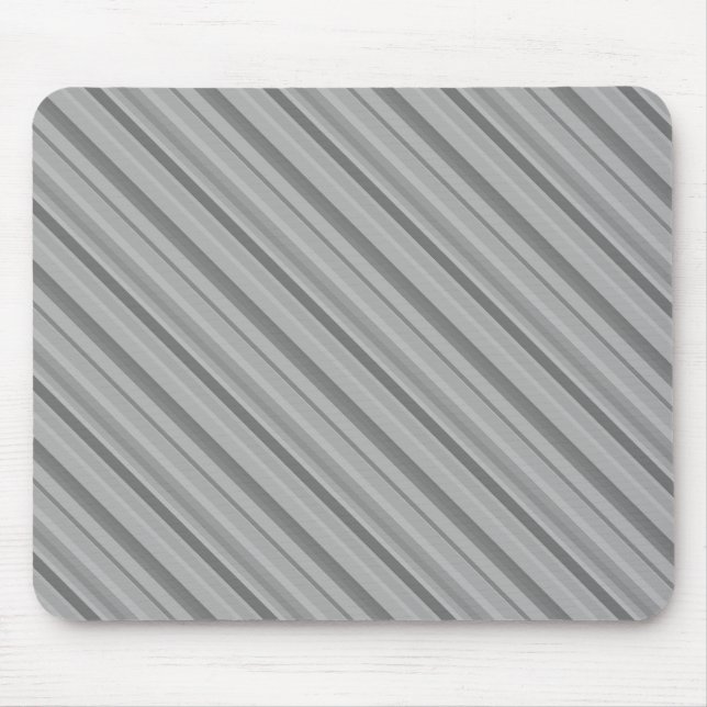 Grey diagonal stripes mouse mat (Front)
