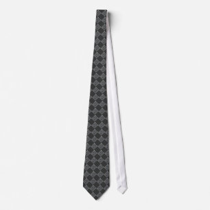 Grey Diamond Pattern Tie
