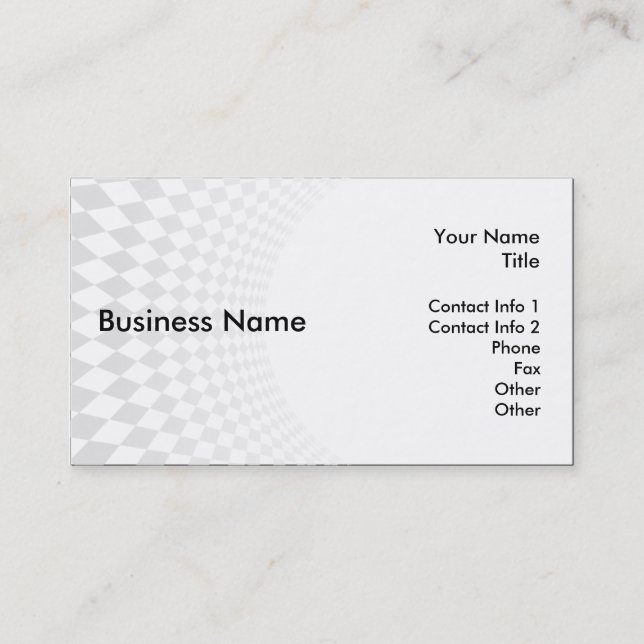 Grey Diamonds Business Card (Front)