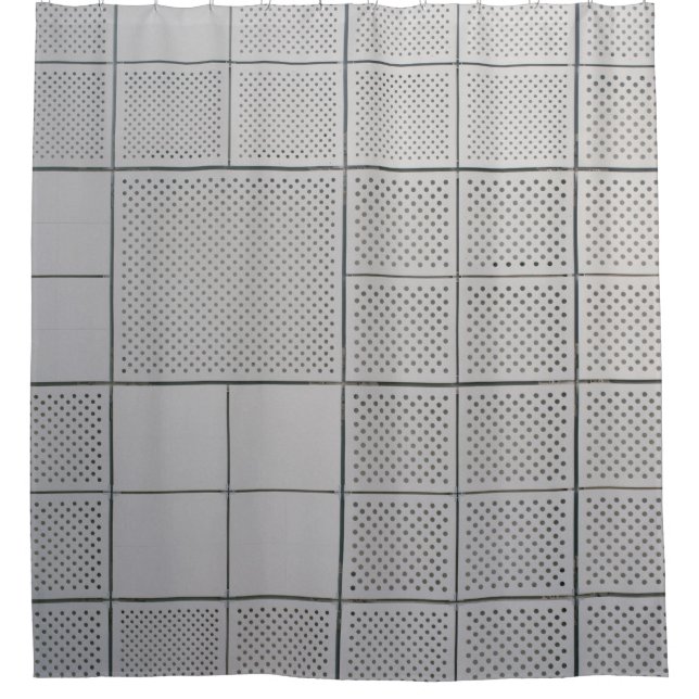 Grey digital shower curtain (Front)