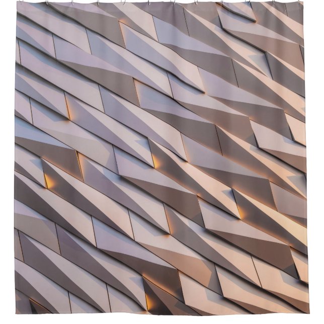 Grey digital shower curtain (Front)