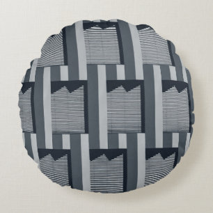 Grey digital wallpaper round cushion