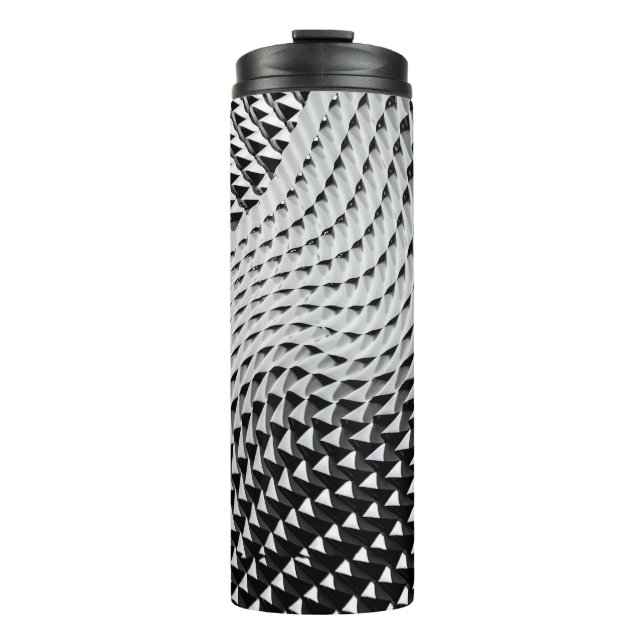 Grey digital wallpaper thermal tumbler (Front)
