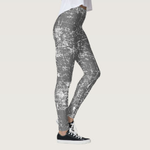 Grey Distressed Look Leggings
