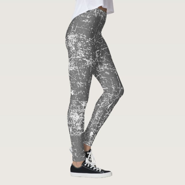 Grey Distressed Look Leggings (Right)