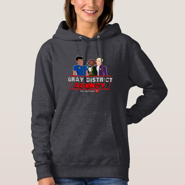 Grey District Agency Hoodie (Front)