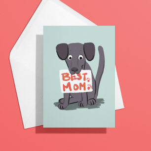 Grey Dog Mum Mothers Day Card