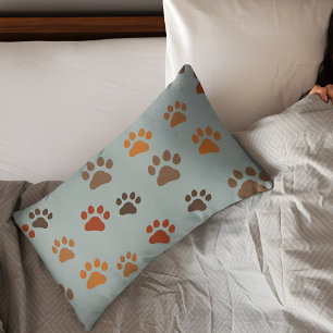 Grey Dog Print Pillow Case