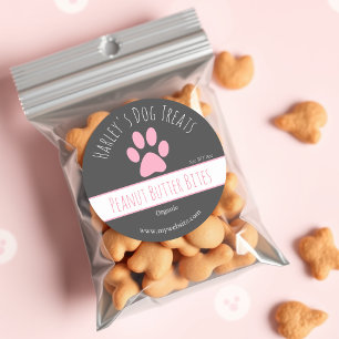 Grey   Dog Treat Business Labels