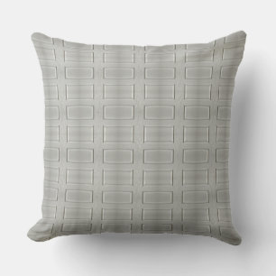 Grey Door Panel Pattern Design Throw Pillow