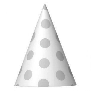 Grey Dots Party Hat
