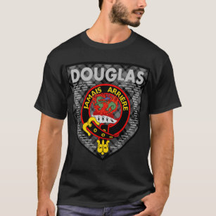 Grey Douglas Tartan Shield with Salamander badge T-Shirt